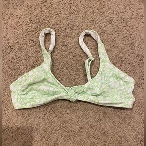 Green floral bikini top